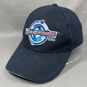 World Cup Of Hockey NHL Strapback Hat Cap Navy Bulletin Tournament Athletic Mens